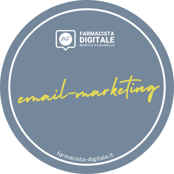 logo del corso email marketing e logo di farmacista digitale